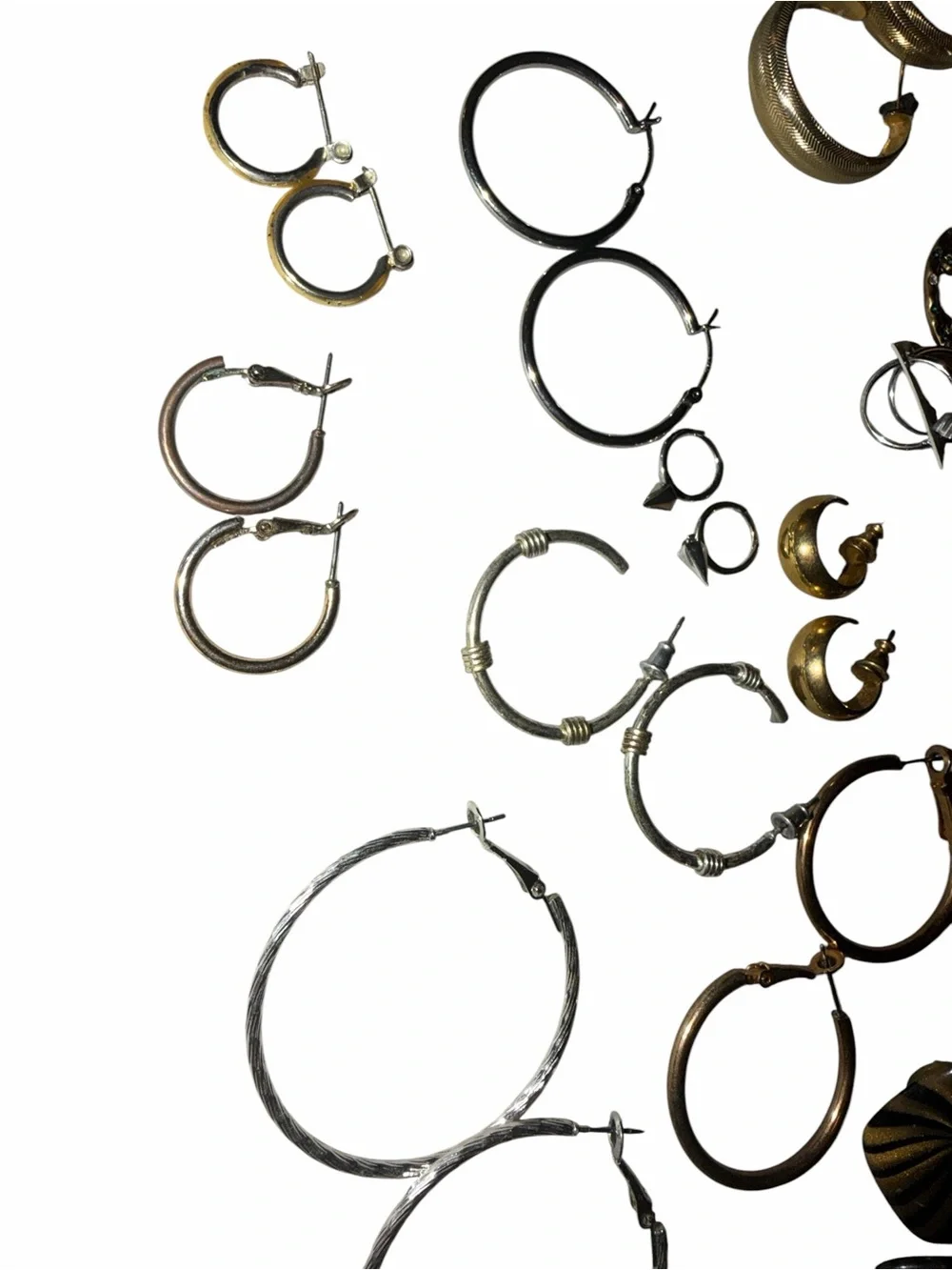 Mixed Metal and Tortoiseshell Earring Set